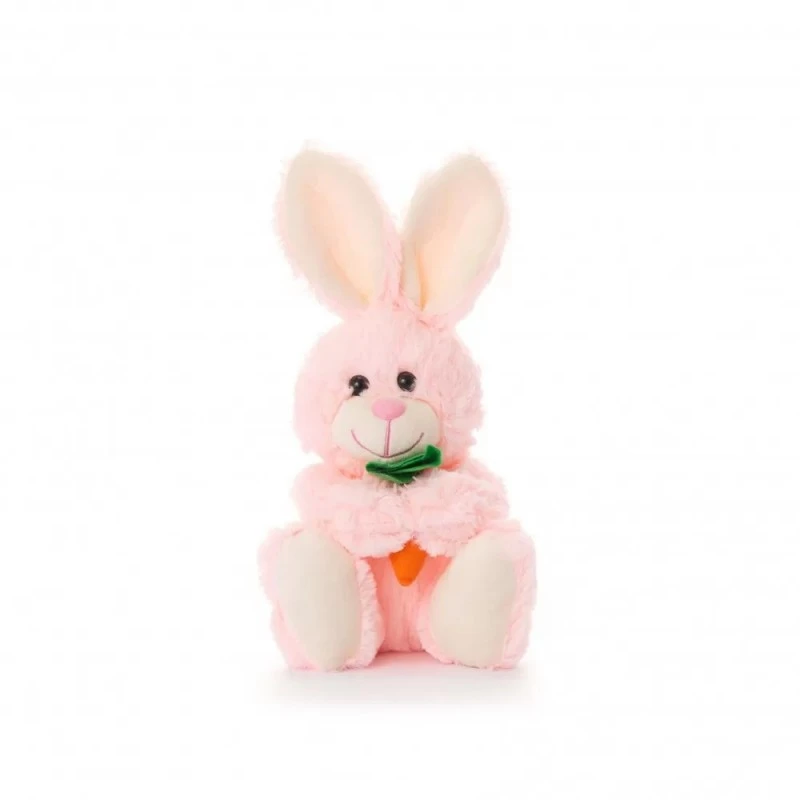 Плюшена играчка Tea Toys, Плюшено зайче с морков Бени, 465131, 15 см.